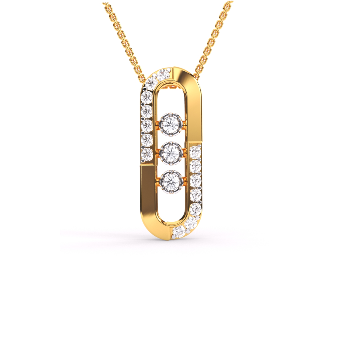 Unique Parentesi Diamond Pendant For Women
